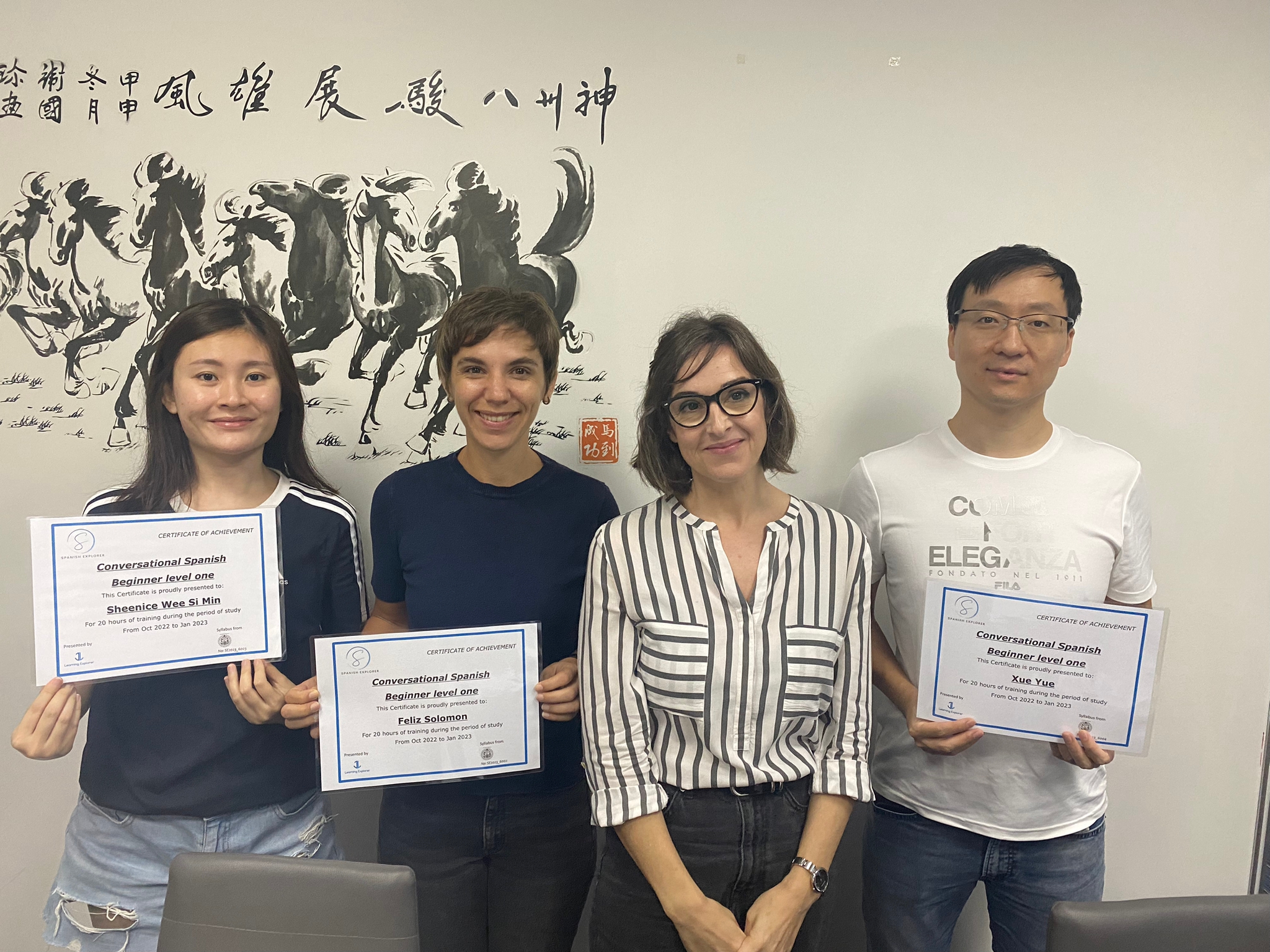 Students learning Spanish together at Spanish Explorer, Singapore